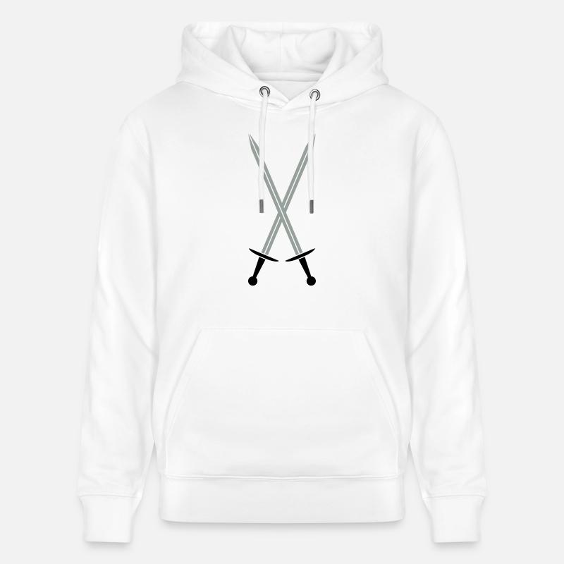 Épées croisées - Sweat à capuche bio CRUISER Stanley/Stella Unisexe - blanc