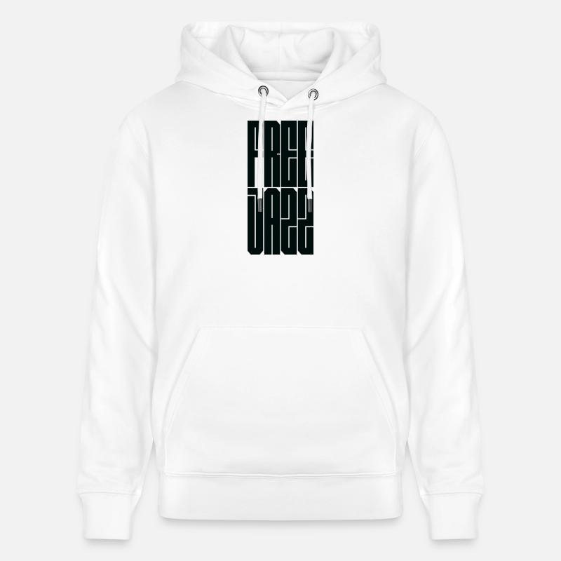 Conception du logo Free Jazz - Sweat à capuche bio CRUISER Stanley/Stella Unisexe - blanc