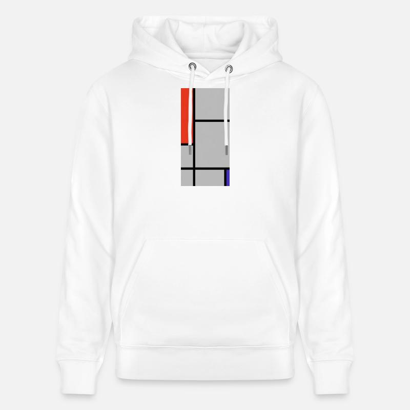 Blocs géométriques abstraits - Sweat à capuche bio CRUISER Stanley/Stella Unisexe - blanc