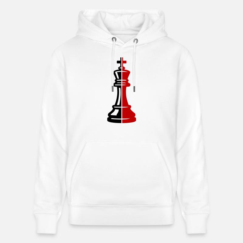 Pièce du roi des échecs - Sweat à capuche bio CRUISER Stanley/Stella Unisexe - blanc