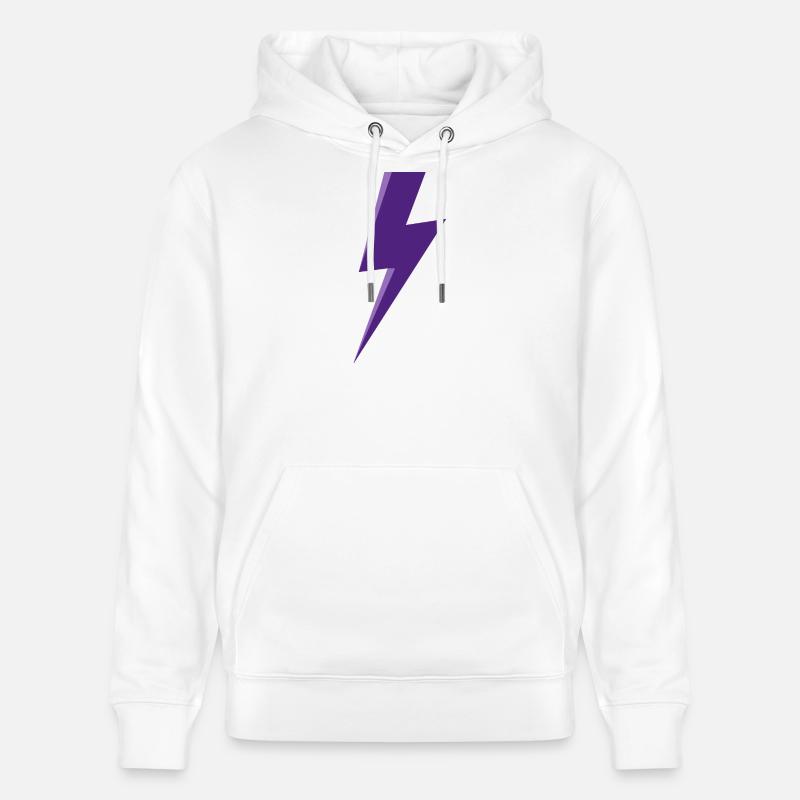 Eclair violet - Sweat à capuche bio CRUISER Stanley/Stella Unisexe - blanc