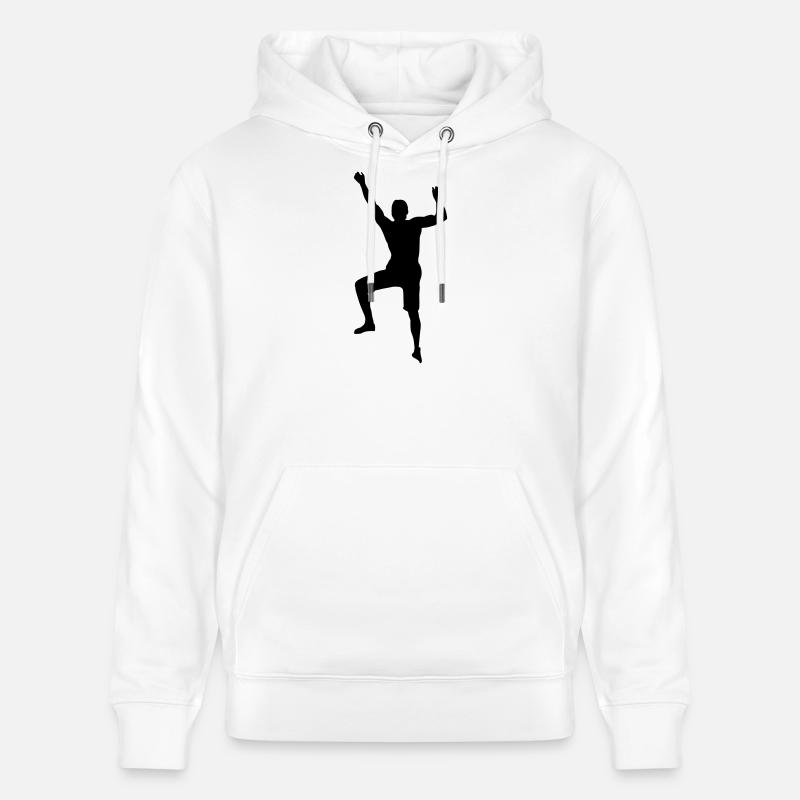 Grimper Power Man – Défi Bloc - Sweat à capuche bio CRUISER Stanley/Stella Unisexe - blanc