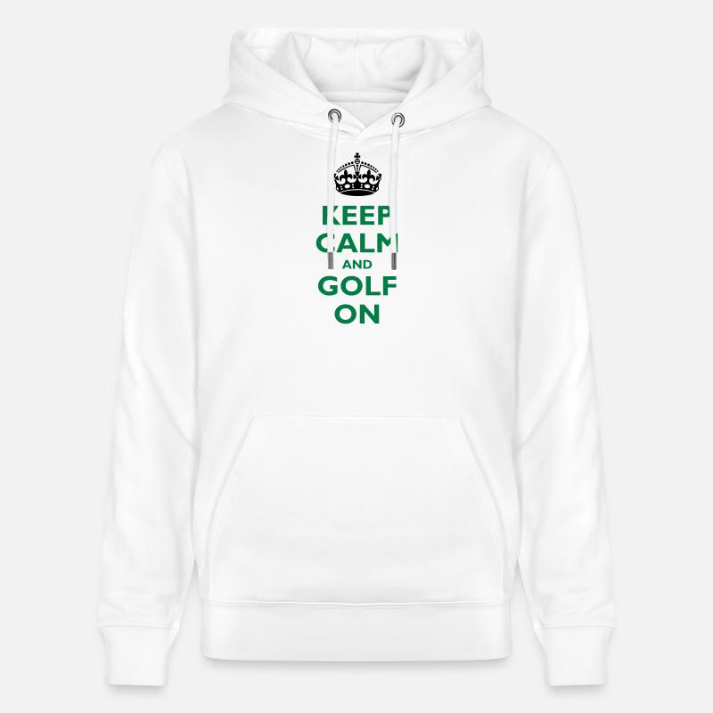 Keep calm and golf on - Stanley/Stella Unisex Bio-Hoodie CRUISER  - Weiß