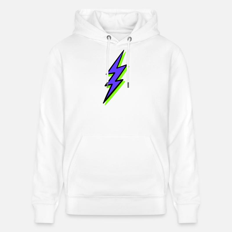 Rayon abstrait dans les tons néon - Sweat à capuche bio CRUISER Stanley/Stella Unisexe - blanc