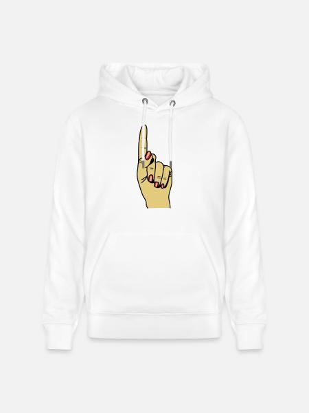 zeigefinger - Stanley/Stella CRUISER Unisex Organic Hoodie - white