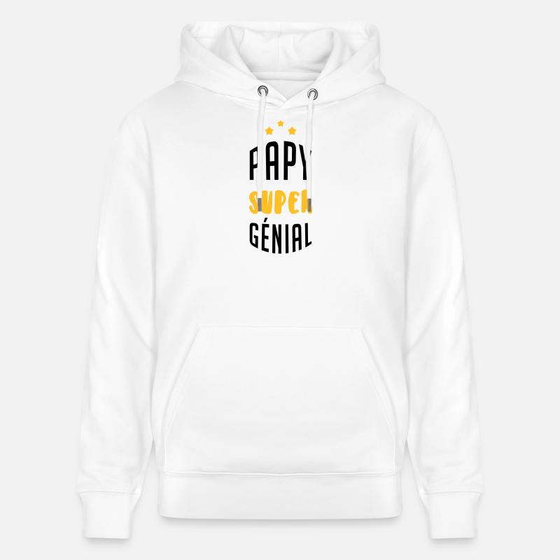 Papy Papi Grand-Père Retraite famille - Sweat à capuche bio CRUISER Stanley/Stella Unisexe - blanc