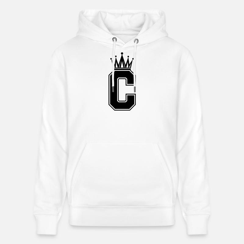 Lettre C - Sweat à capuche bio CRUISER Stanley/Stella Unisexe - blanc