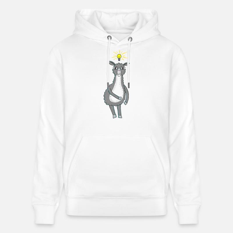 Lama a une idée - Sweat à capuche bio CRUISER Stanley/Stella Unisexe - blanc