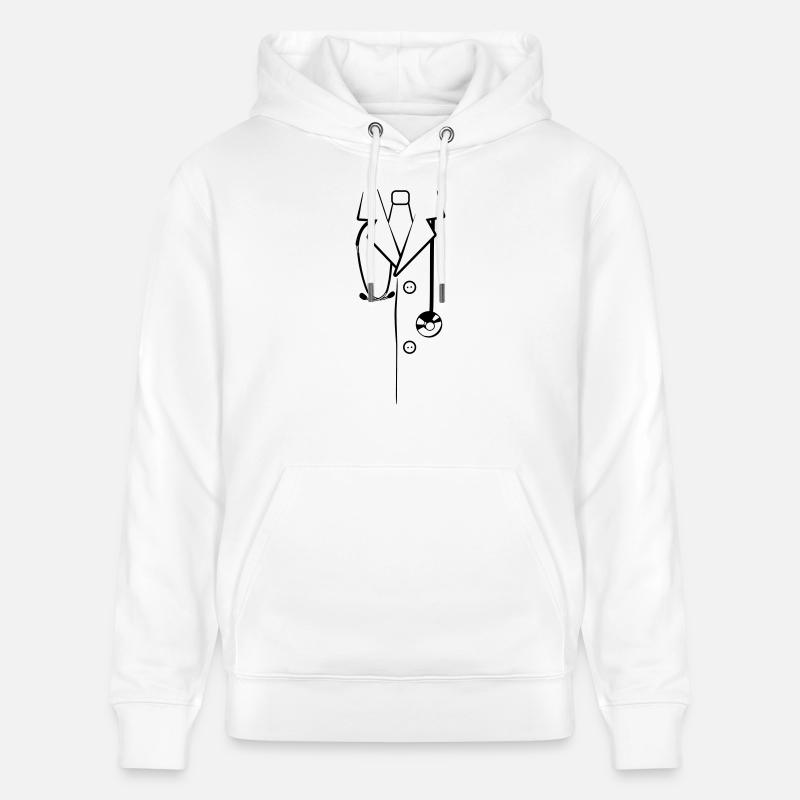 Blouse du Médecin - Sweat à capuche bio CRUISER Stanley/Stella Unisexe - blanc