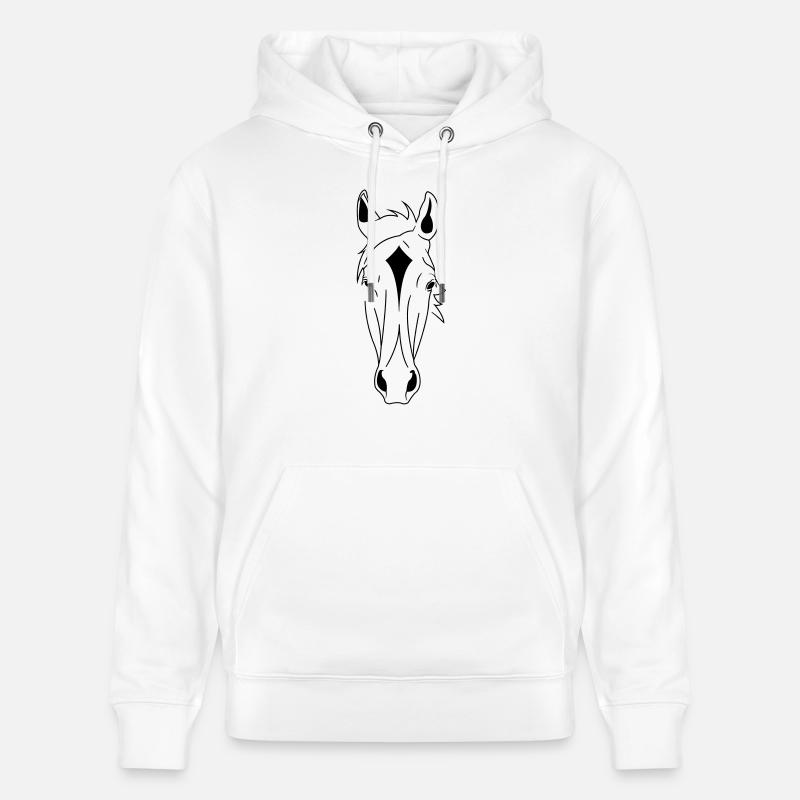 tête de cheval - Sweat à capuche bio CRUISER Stanley/Stella Unisexe - blanc