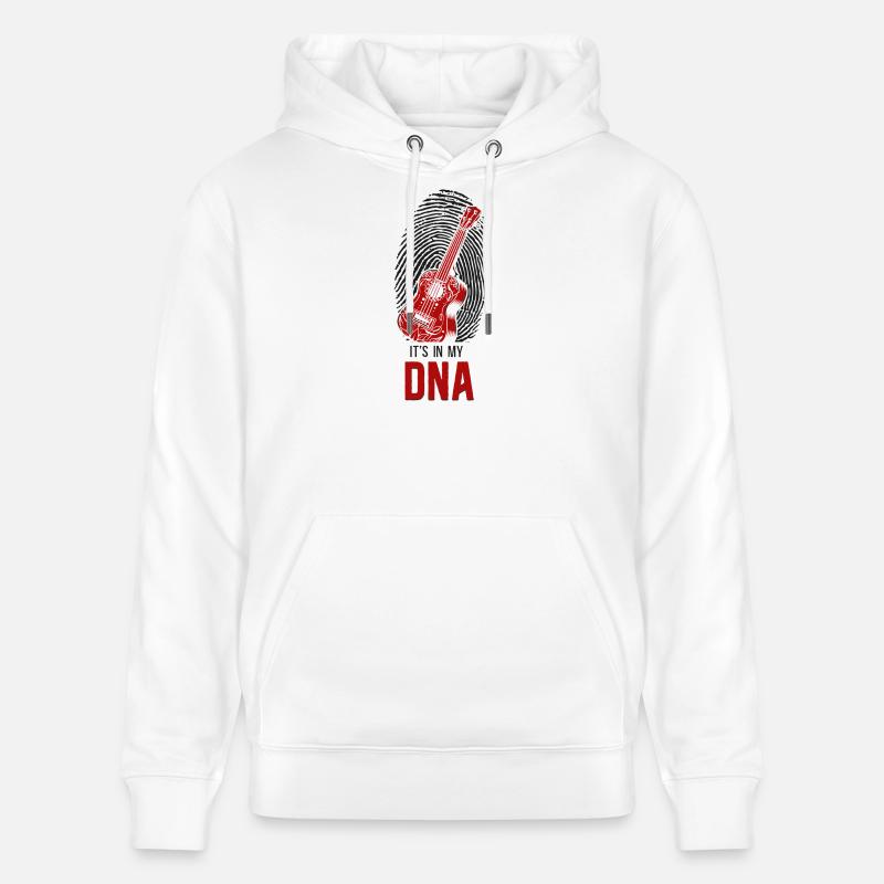 Empreinte digitale dans l’ukulélé hawaïen - Sweat à capuche bio CRUISER Stanley/Stella Unisexe - blanc