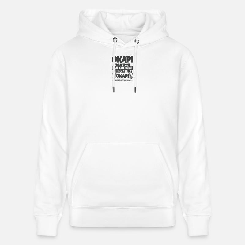 Design Okapi - Sweat à capuche bio CRUISER Stanley/Stella Unisexe - blanc