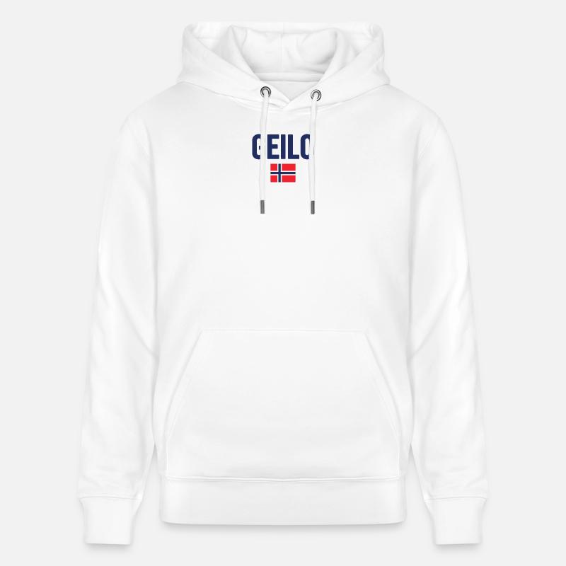 Gelo Conception du drapeau norvégien - Sweat à capuche bio CRUISER Stanley/Stella Unisexe - blanc