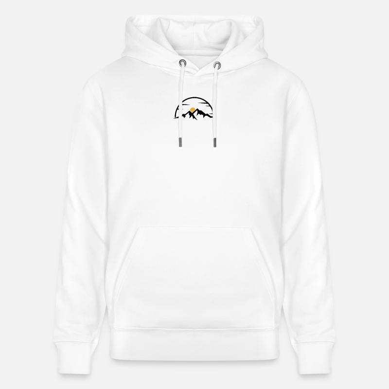 Soleil minimal de l’arc doré - Sweat à capuche bio CRUISER Stanley/Stella Unisexe - blanc