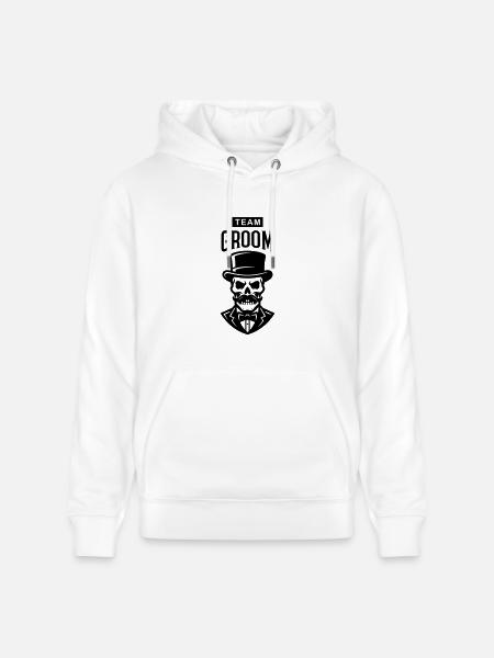 Team Groom Skeleton - Sweat à capuche bio CRUISER Stanley/Stella Unisexe - blanc