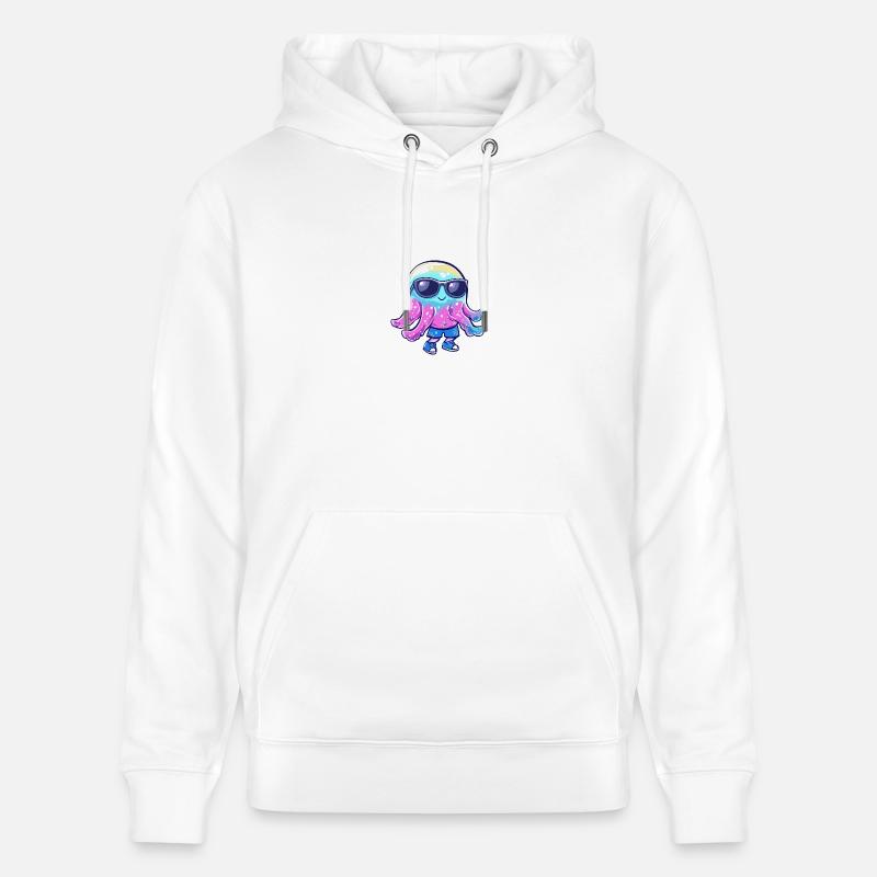 Méduse Cool Summer - Sweat à capuche bio CRUISER Stanley/Stella Unisexe - blanc