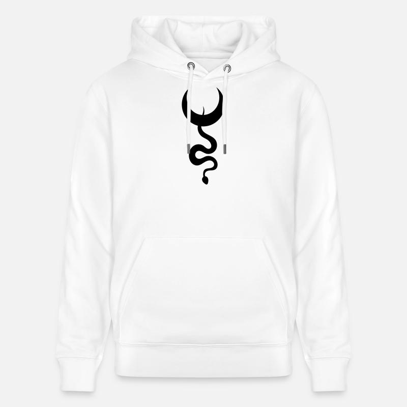 Lune avec serpent - Sweat à capuche bio CRUISER Stanley/Stella Unisexe - blanc