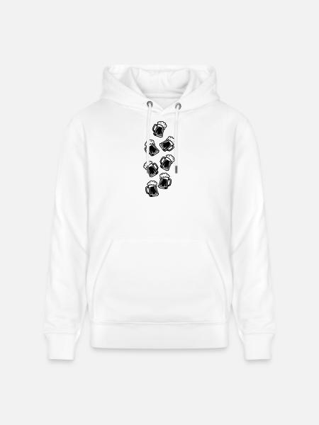 Bier Bierglas Bierkrug - Stanley/Stella Unisex Bio-Hoodie CRUISER  - Weiß