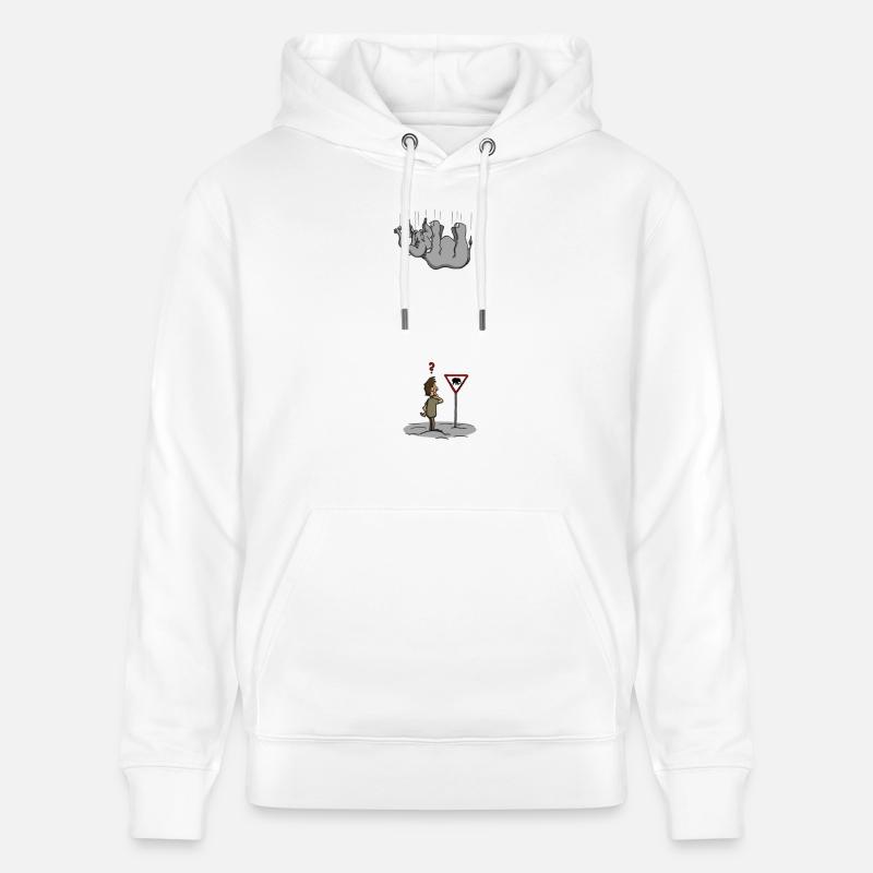 Attention éléphant! - Sweat à capuche bio CRUISER Stanley/Stella Unisexe - blanc