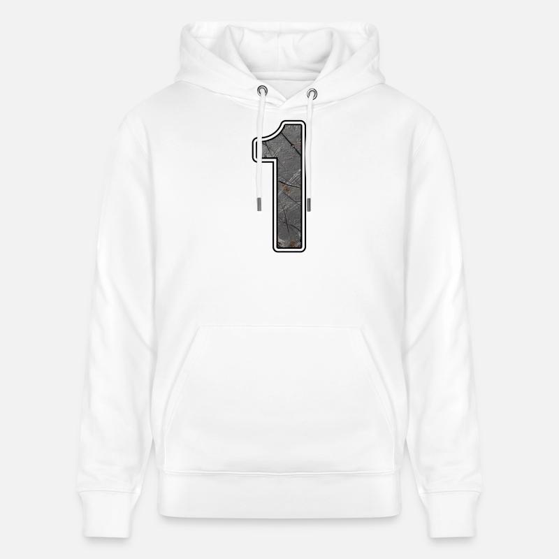 Une conception de texture de béton - Sweat à capuche bio CRUISER Stanley/Stella Unisexe - blanc