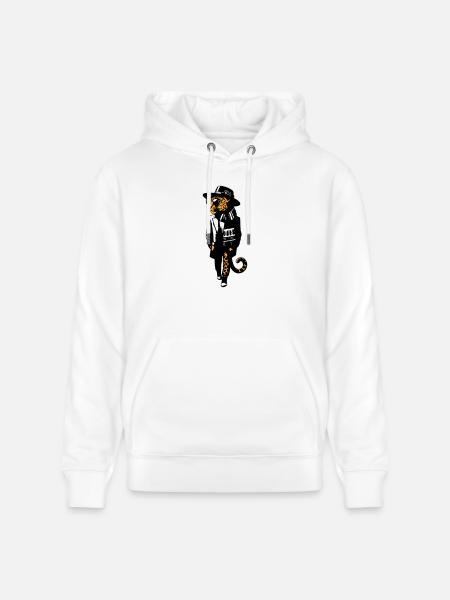 Leopard dandy - Stanley/Stella CRUISER Unisex Organic Hoodie - white