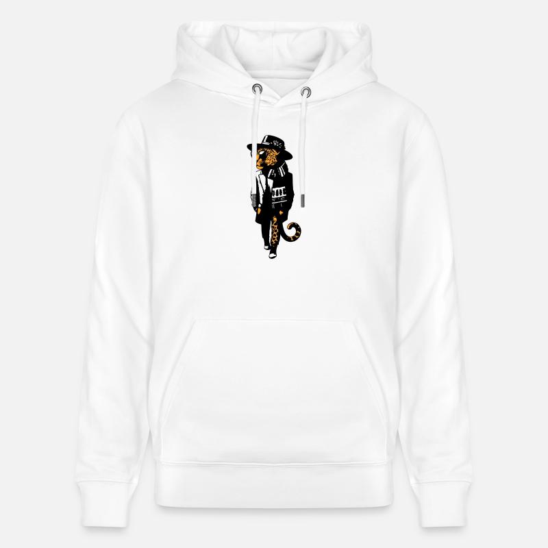 Leopard dandy - Sweat à capuche bio CRUISER Stanley/Stella Unisexe - blanc