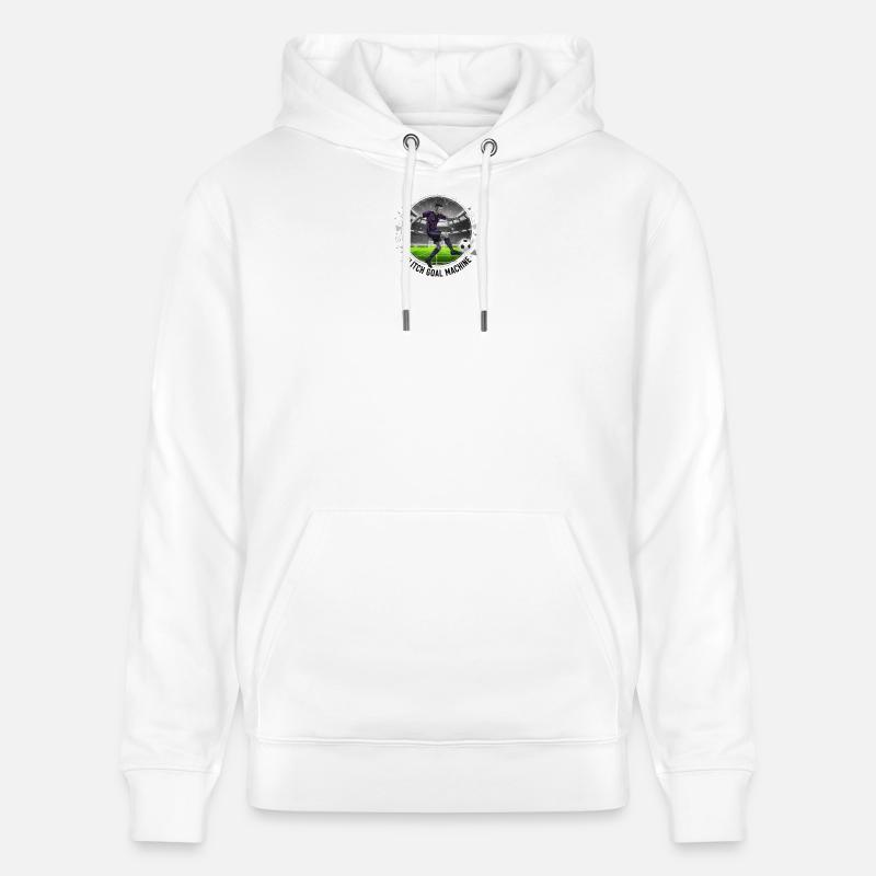 Machine à buts à glitch - Sweat à capuche bio CRUISER Stanley/Stella Unisexe - blanc