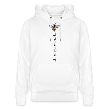 Biene Sommer Summer - Stanley/Stella Unisex Bio-Hoodie CRUISER  - Weiß - Vorne - Alina (178cm) & Michal (187cm)