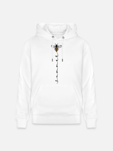 Bee summer buzzer - Stanley/Stella CRUISER Unisex Organic Hoodie - white
