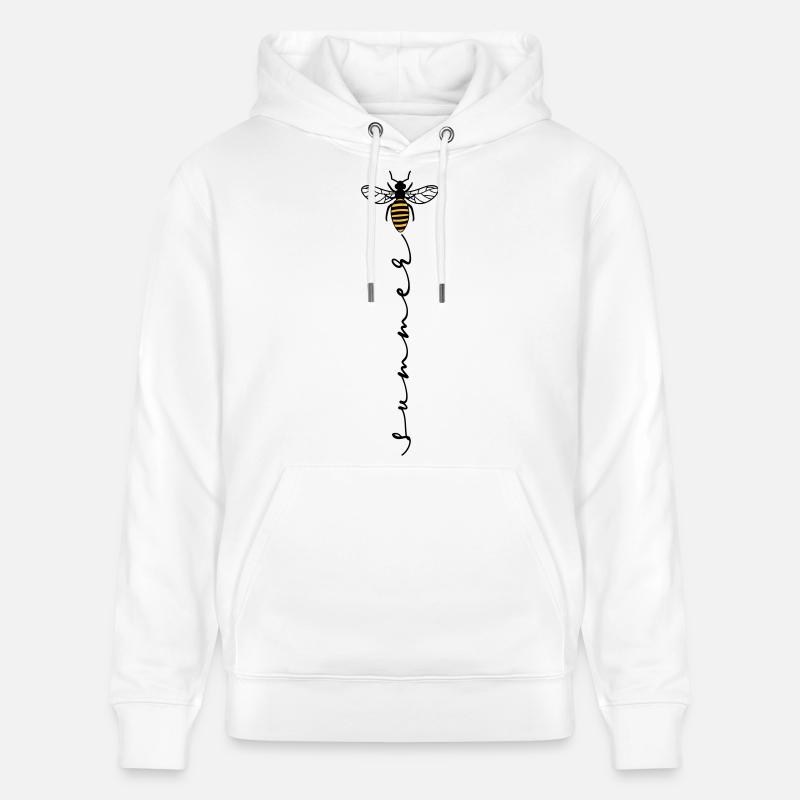 Buzzer d'abeille d'été - Sweat à capuche bio CRUISER Stanley/Stella Unisexe - blanc