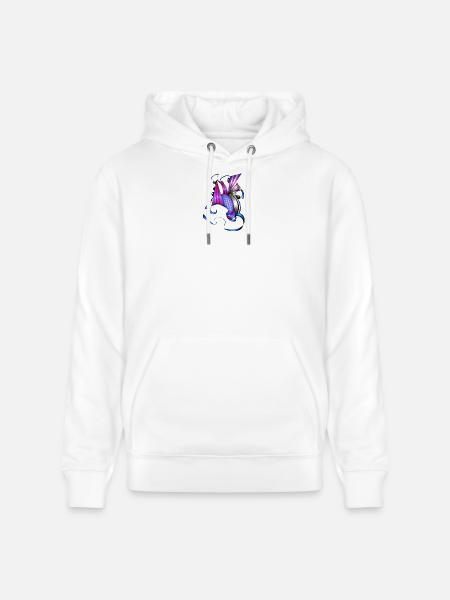 Farbige Spiral- und Fächerkunst - Stanley/Stella Unisex Bio-Hoodie CRUISER  - Weiß