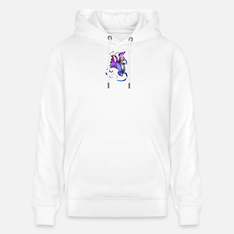 Farbige Spiral- und Fächerkunst - Stanley/Stella Unisex Bio-Hoodie CRUISER  - Weiß