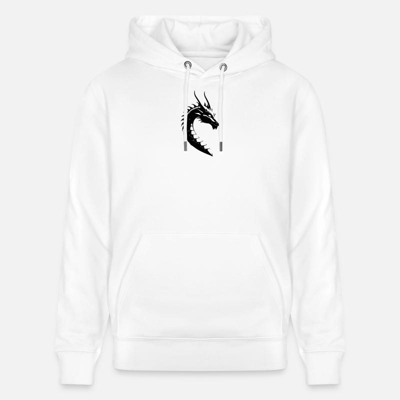 Long - Dragon chinois - Sweat à capuche bio CRUISER Stanley/Stella Unisexe - blanc