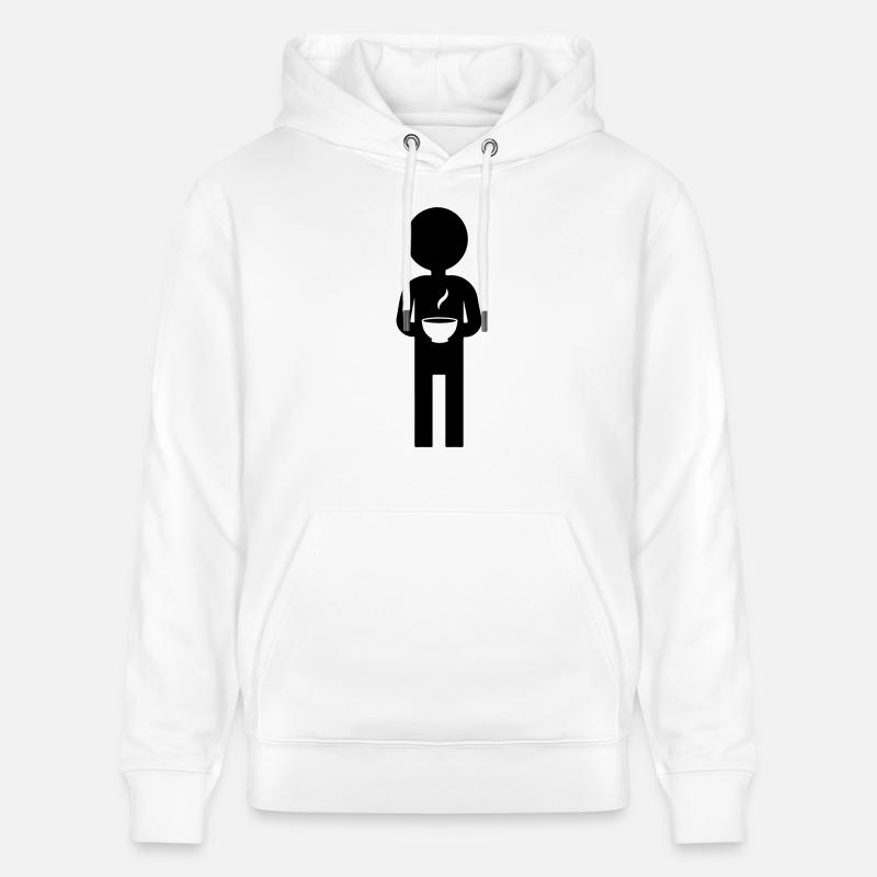 Boire du café - Sweat à capuche bio CRUISER Stanley/Stella Unisexe - blanc