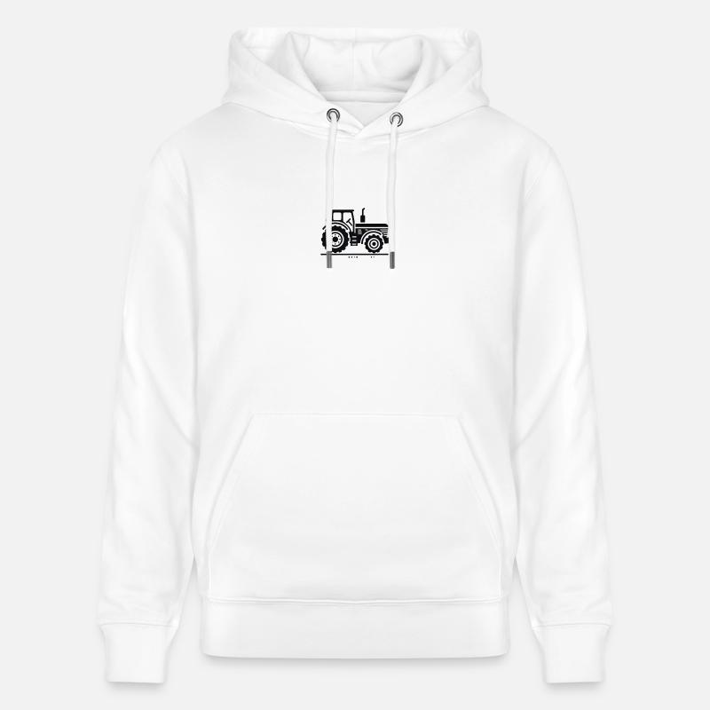tracteur - Sweat à capuche bio CRUISER Stanley/Stella Unisexe - blanc