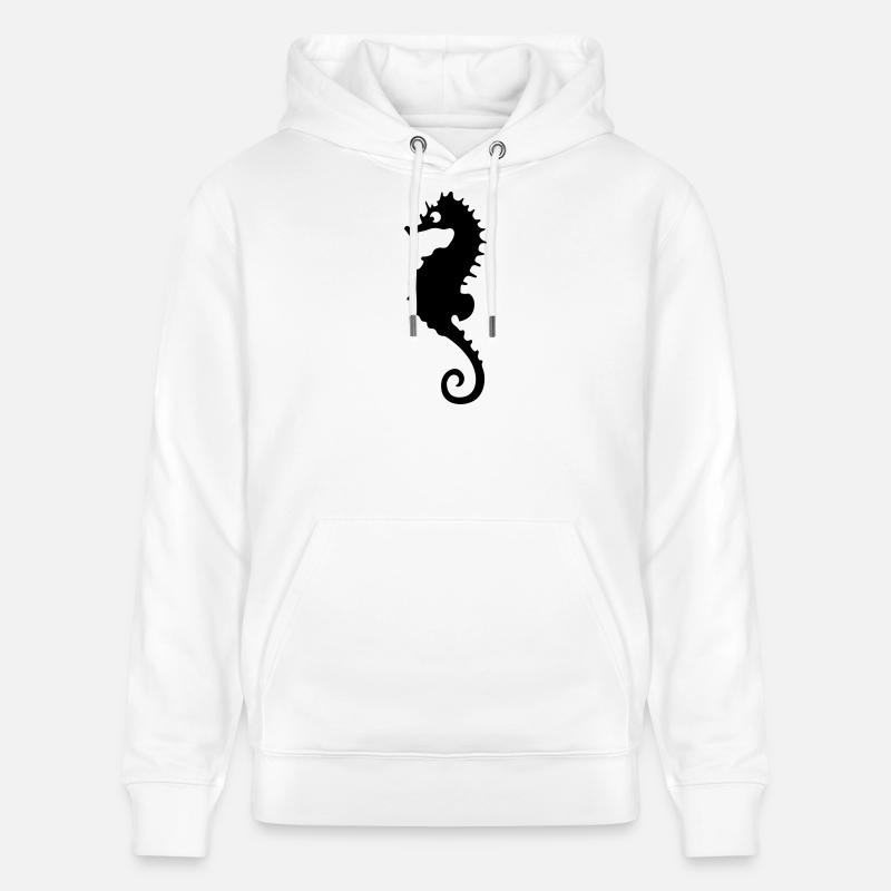 hippocampe - Sweat à capuche bio CRUISER Stanley/Stella Unisexe - blanc