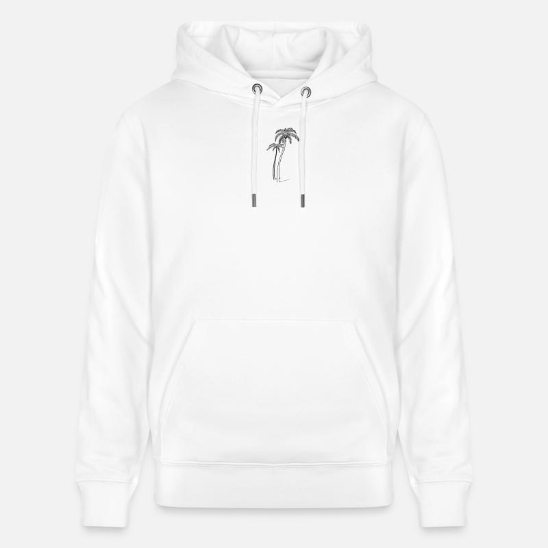 Palmiers à noix de coco - Sweat à capuche bio CRUISER Stanley/Stella Unisexe - blanc