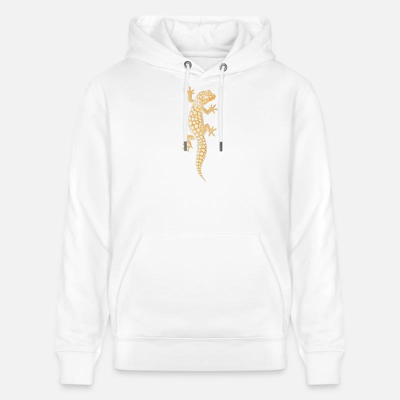 Gecko léopard - Sweat à capuche bio CRUISER Stanley/Stella Unisexe - blanc