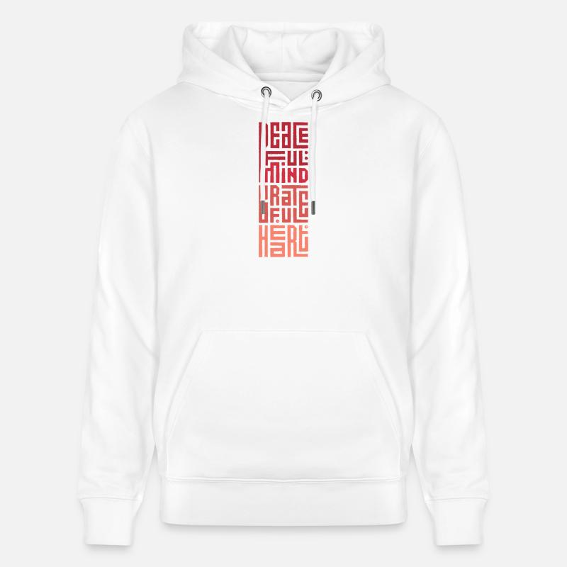 Peaceful Mind Grateful Heart - Sweat à capuche bio CRUISER Stanley/Stella Unisexe - blanc