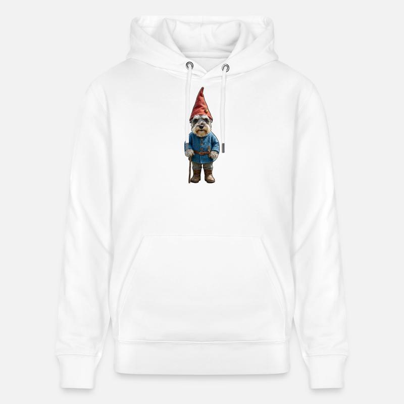 Gartenzwerg Schnauzer Zauber - Stanley/Stella Unisex Bio-Hoodie CRUISER  - Weiß
