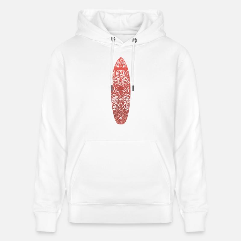 Maori Surf (rote Version) - Stanley/Stella Unisex Bio-Hoodie CRUISER  - Weiß