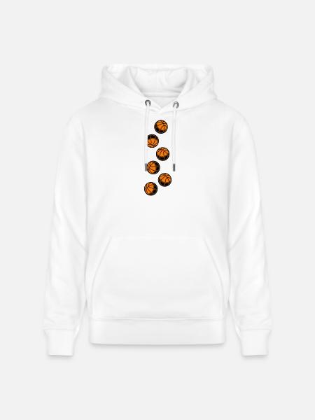 Basketball Icon - Stanley/Stella CRUISER Unisex Organic Hoodie - white