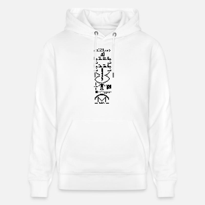 Arecibo message - Sweat à capuche bio CRUISER Stanley/Stella Unisexe - blanc