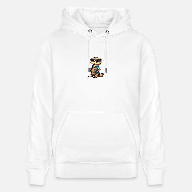 Suricate Cool Été - Sweat à capuche bio CRUISER Stanley/Stella Unisexe - blanc