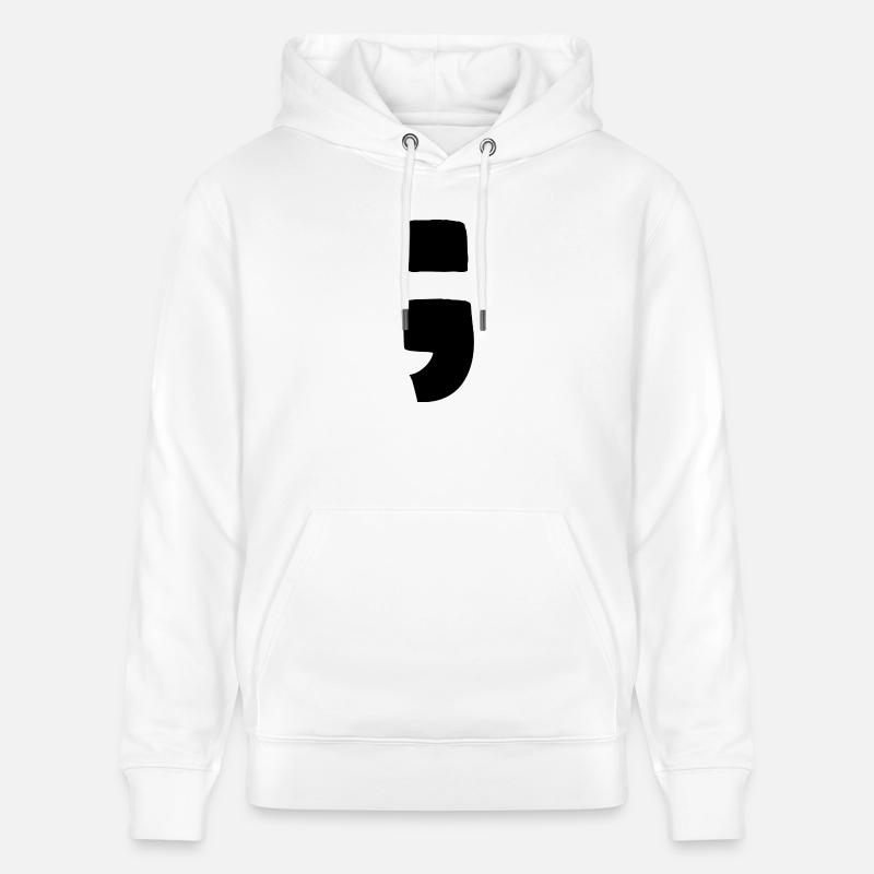 Point virgule - Sweat à capuche bio CRUISER Stanley/Stella Unisexe - blanc