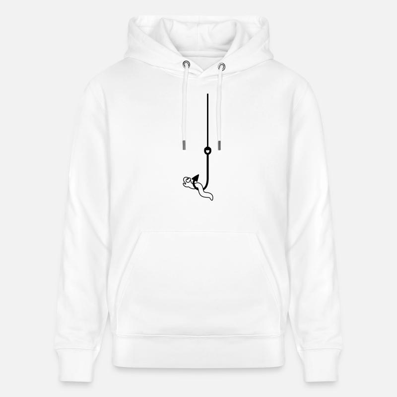 Worm On The Hook - Sweat à capuche bio CRUISER Stanley/Stella Unisexe - blanc