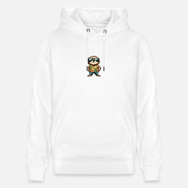 Faultier Cool Sommer - Stanley/Stella Unisex Bio-Hoodie CRUISER  - Weiß