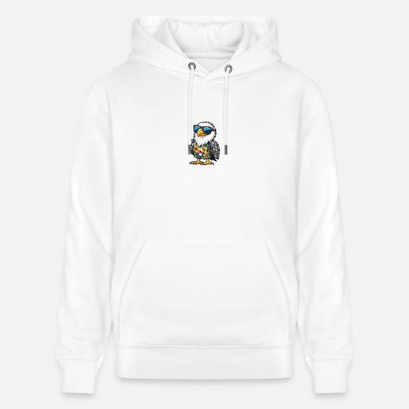 Adler Comic Cool Sommer - Stanley/Stella Unisex Bio-Hoodie CRUISER  - Weiß