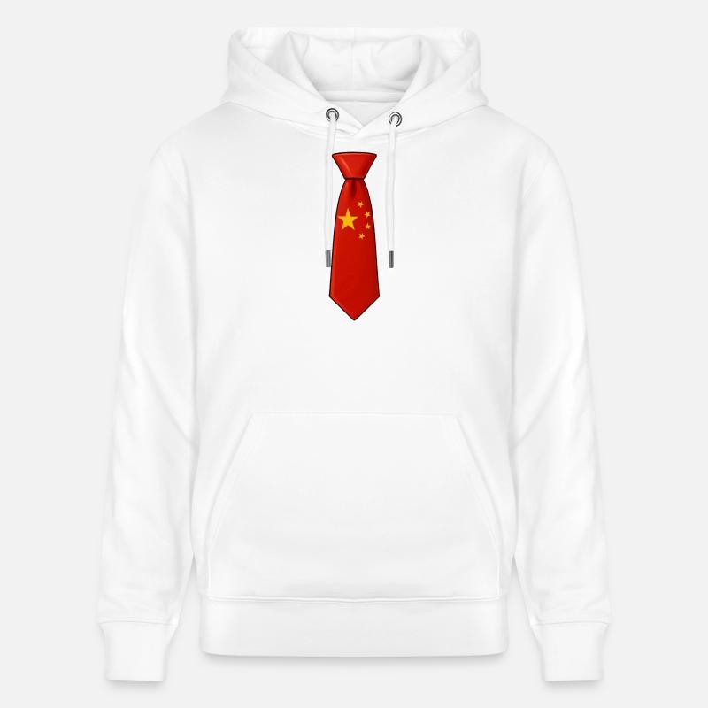Cravate chinoise – Conception du drapeau - Sweat à capuche bio CRUISER Stanley/Stella Unisexe - blanc