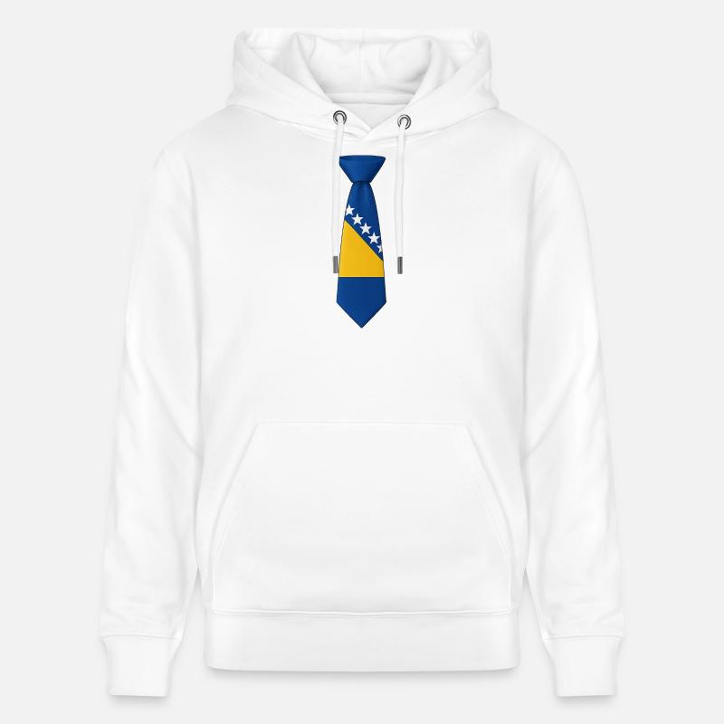 Cravate Bosnie – Conception du drapeau - Sweat à capuche bio CRUISER Stanley/Stella Unisexe - blanc